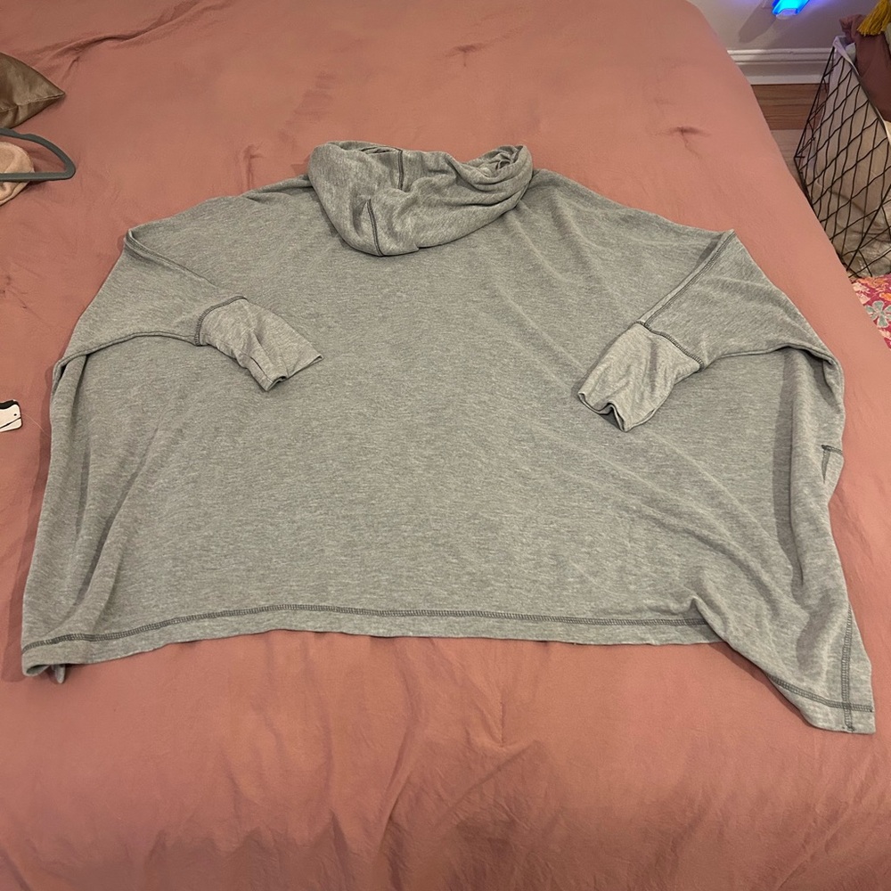 Free People Movement oversized sweatshirt Gray Hooded Pullover